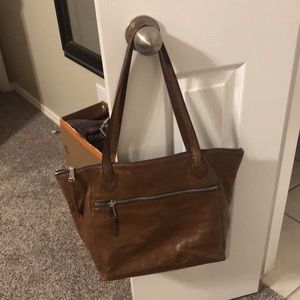 Hobo brown leather purse